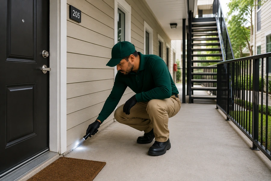 Apartment pest control search for shared walls common areas dumpsters and tenant reports