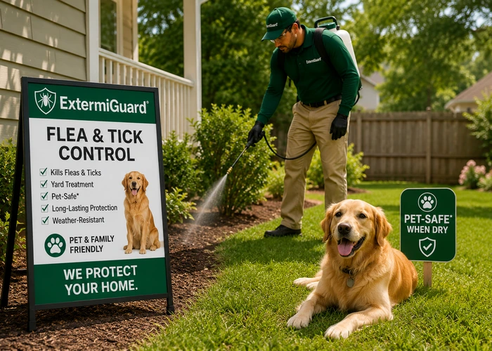 Flea and tick control near me search for pets yards carpets and exterior activity