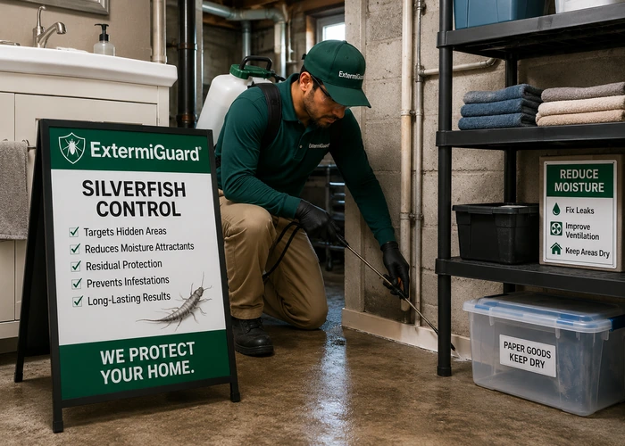 Silverfish control near me search for bathrooms closets basements books and damp storage